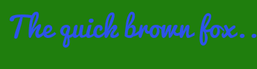 Image with Font Color 2D53E9 and Background Color 1F7E0D